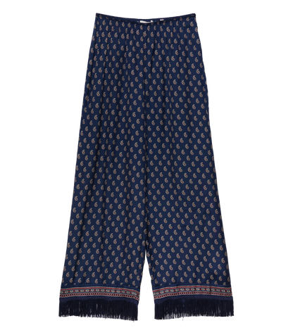 LAVON FRINGE PANT -- BLEU TAORMINA PAISLEY