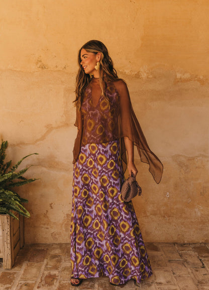 Isolda Natural Silk Cape