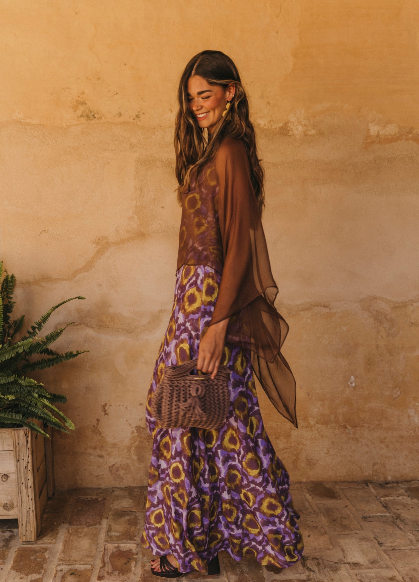 Isolda Natural Silk Cape
