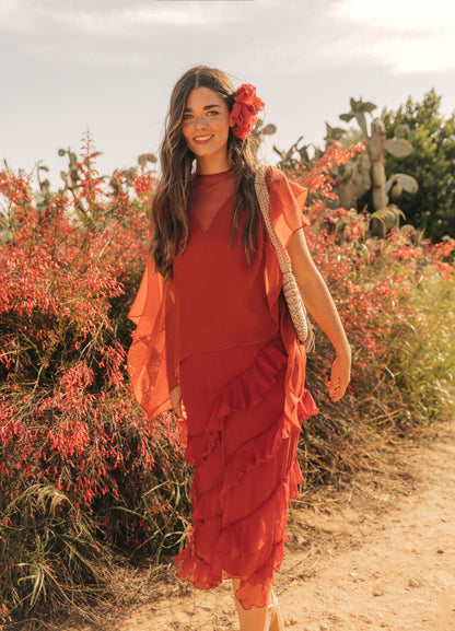 Isolda Natural Silk Cape