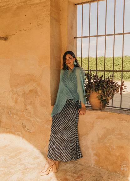 Isolda Natural Silk Cape