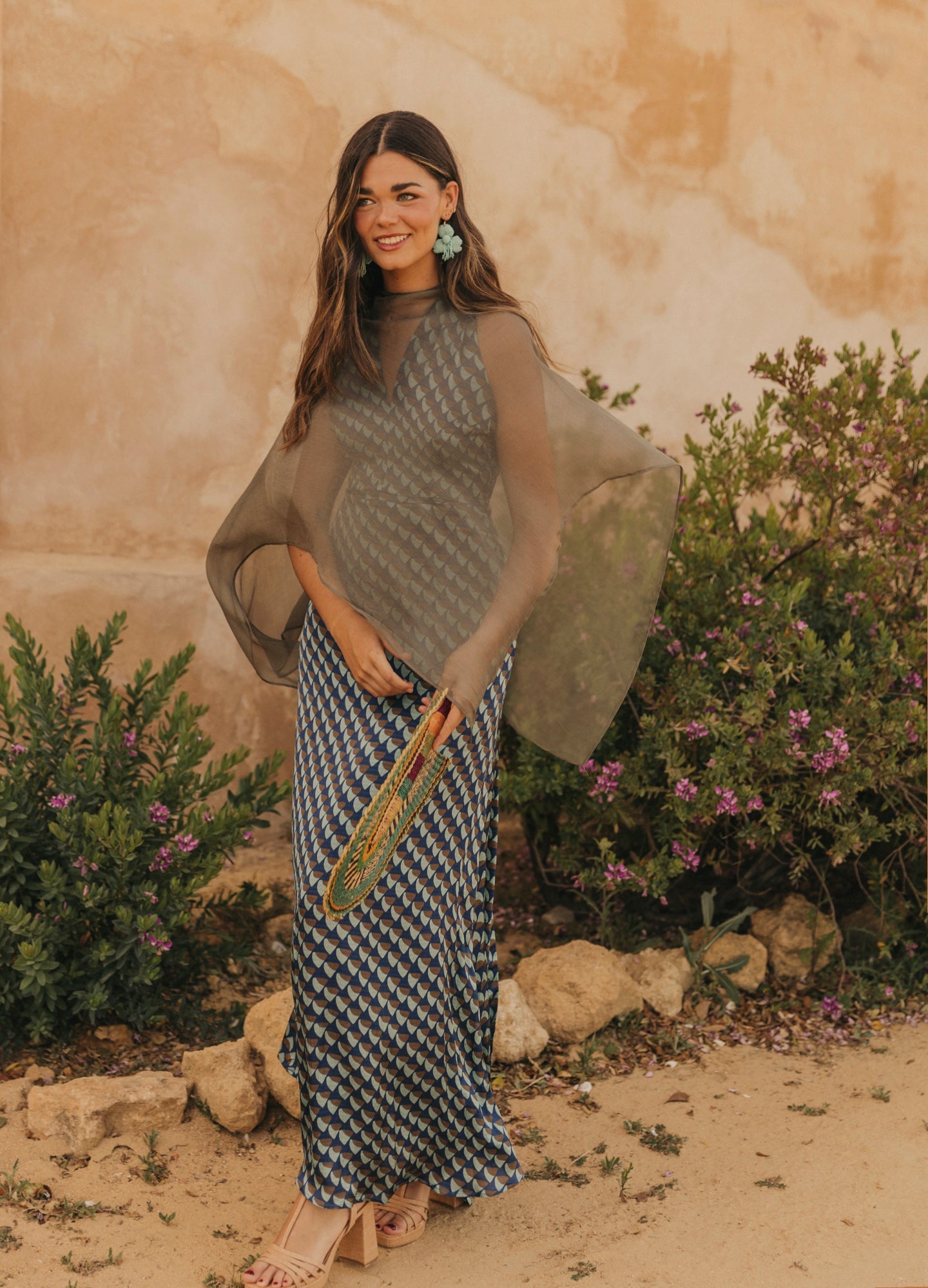 Isolda Natural Silk Cape