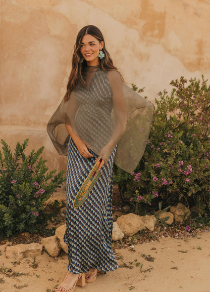 Isolda Natural Silk Cape